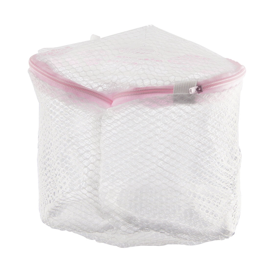 Nylon Pink Zippered White Mesh Plastic Underwear Protective Bag ...