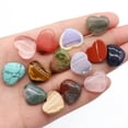 thumbnail image 5 of Natural Mixed Gemstone Heart Cabochon CAB Flatback Reiki Chakra Beads 15mm*18mm, 5 of 8