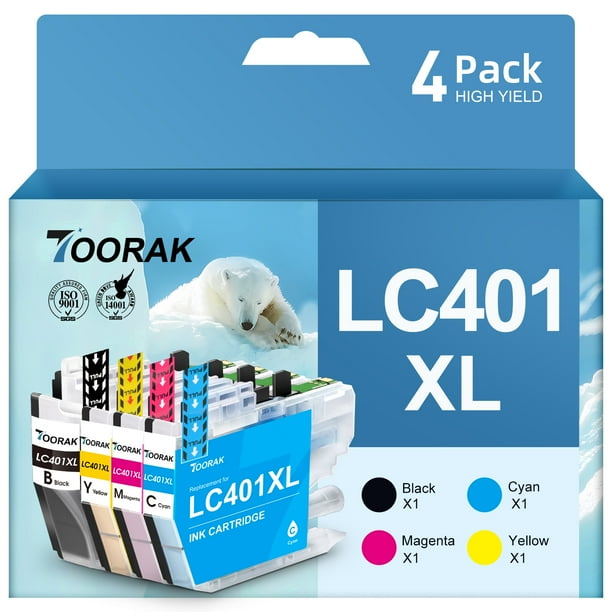 LC401XL Ink Cartridges for Brother LC401 Ink Cartridges for Brother