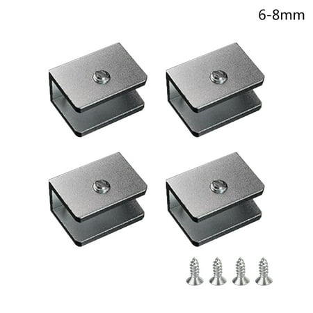

4pcs Glass Clamp Bathroom Staircase Handrail Glass Fence Bracket Aluminum Alloy Flat Base