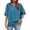 A Dark Blue, variant on Womens Summer Cotton Linen Tops V Neck Short Sleeve Shirts Loose Casual Comfy Embroidered T Shirts S-4XL