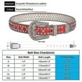thumbnail image 3 of Lishi Western Style Rhinestone Studded Leather Belt - Perfect for Men and Women's Jeans, 3 of 5
