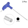 thumbnail image 3 of Uxcell 2.5mm Ball End Hex T-Handle Wrench Spanner, Metric CR-V Steel 2 Pack, 3 of 5