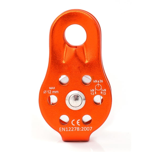 Polea de escalada Profesional Fijador Poleas Práctico Rock Climb Equipo Herramienta de espeleología con un solo cojinete para el deporte al aire libre Sweethay OD019861-00