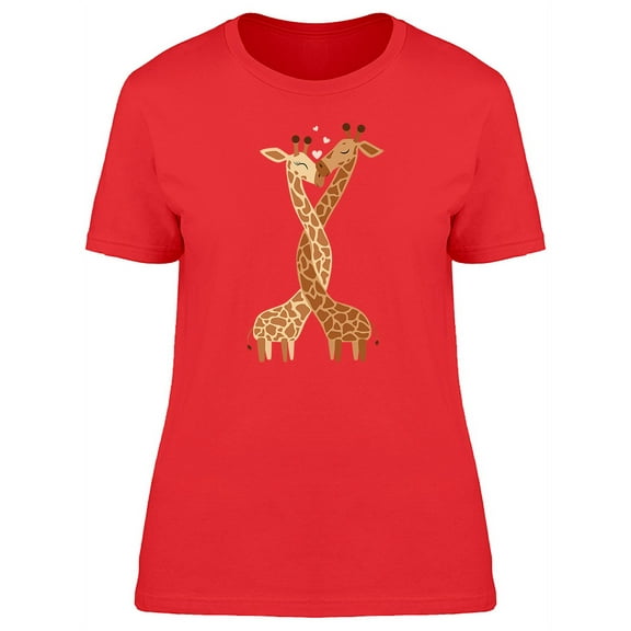 Cute Giraffe Couple T-Shirt Women -Image by Shutterstock, Female Large