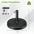 thumbnail image 2 of Gymax 31 lbs Patio Round Umbrella Weighted Base Heavy-Duty Table Market Stand Outdoor, 2 of 10