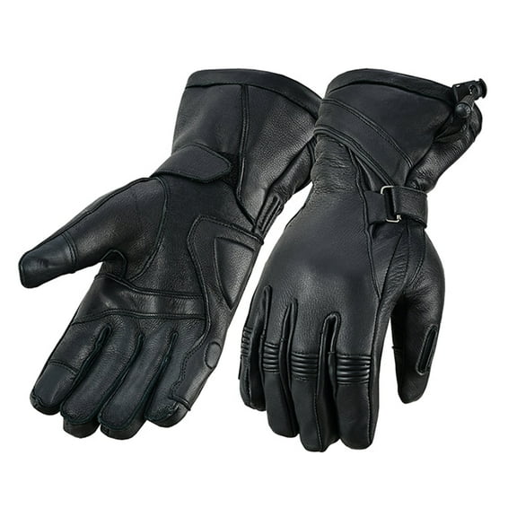 Daniel Smart Deerskin Leather Gloves - Men Protective Cruiser Motorcycle Gloves with Touch Screen Fingertips