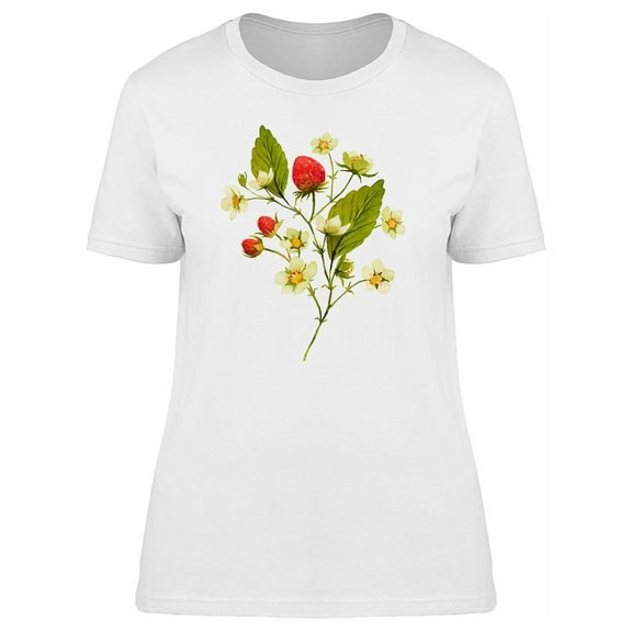 Strawberries On Branches T-Shirt Women -Image by Shutterstock, Female Large