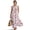 Cherries Floral Pink, variant on Pineapple Yellow Stripes Print Summer Dresses for Women Linen-like Flowy Casual Sleeveless Maxi Dress Beach Vacation Sundresses with Pockets, Medium