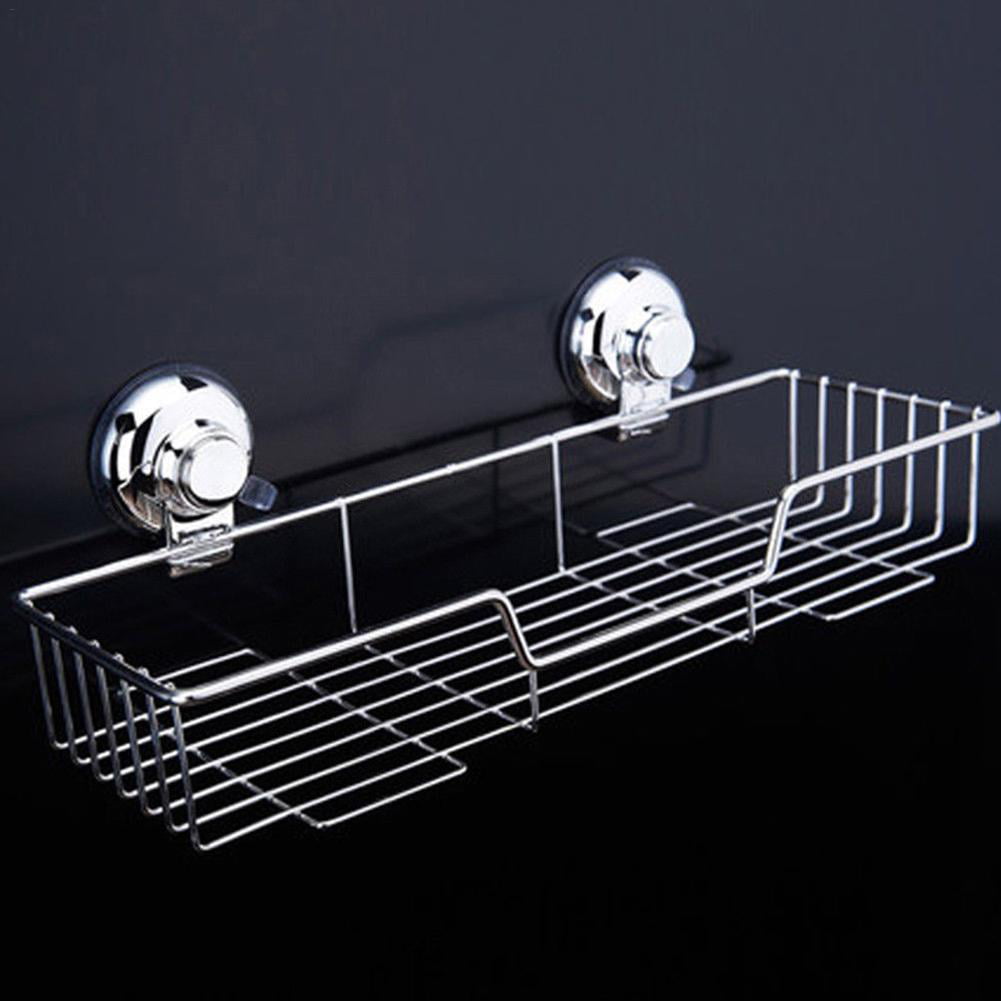 Queta Strong Suction Cup Shower Caddy Bath Shelf Storage with 3 Hooks Wall Mo... 