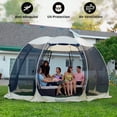 thumbnail image 3 of Alvantor Screen House Room Tienda de campaña Toldo al aire libre Pop Up Sun Shade Hexágono Refugio Paredes de malla No impermeable 10'x10' Beige Patente pendiente, 3 of 5