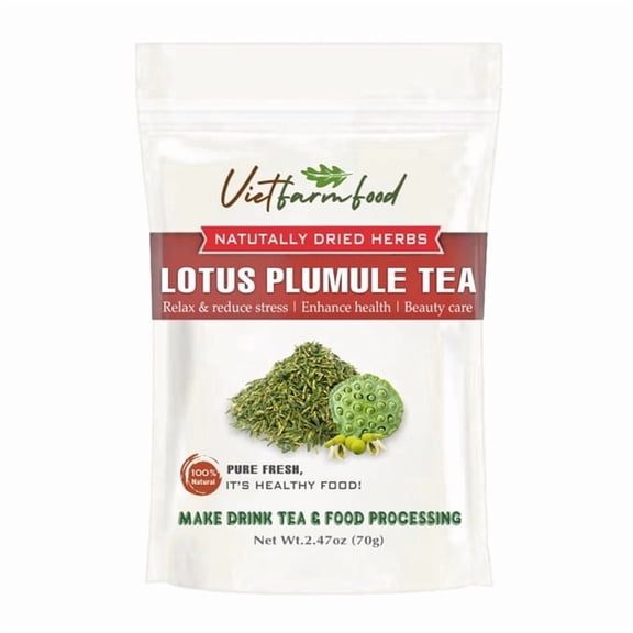 LOTUS PLUMULE TEA 2.47oz (70g) VIETFARMFOOD: Natural pure dried herbs are used for making drinks and cooking ingredients. Drinking tea is a healthy habit that makes meals delicious and relaxing