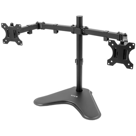 Vivo Full Motion Dual Monitor Free Standing Desk Stand Vesa Mount Vivo Full Motion Dual Monitor Free Standing Desk Stand Vesa Mount Double Joints Holds