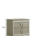 thumbnail image 4 of JERFIT Modern Nightstand with Floating Design, 2-Drawer Silver Bedside Table with Mirror Accents and Acrylic Legs for Bedroom Storage, 4 of 5