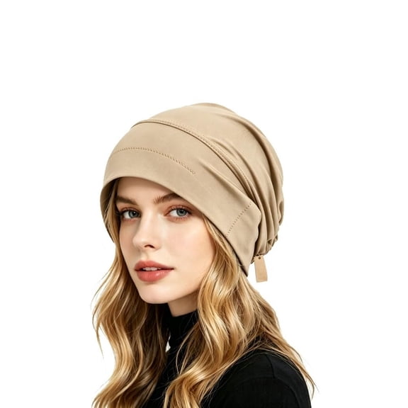 Soft Stretch Turban Cap – Milk Silk Fabric & Anti-Slip Fit – Hair Volume Concealer – Multi-Use Under Scarf for Women