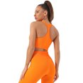 thumbnail image 2 of Conjunto de yoga para mujer Traje deportivo sin costuras transpirable Artículos deportivos (L Naranja) Ehuebsd Para Estrenar, 2 of 8