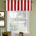 thumbnail image 5 of Red Striped Valances for Windows, Christmas Farmhouse Red White Stripes Light Filtering Kitchen Curtains, Rod Pocket Window Valance Curtains for Living Room Bedroom, 42" W x 18" L, 2 Panels, 5 of 9