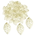 thumbnail image 4 of AMLESO 100 Pcs Breloques Feuille Creuse pour Fabrication de Bijoux Collier DIY, Or, 4 of 6