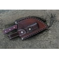thumbnail image 4 of Serbian® Razor Sharp Cleaver Handforged Carbon Steel Chef Knife 3-layer with Leather Sheath, 4 of 4