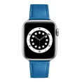 thumbnail image 3 of WFEAGL Genuine Leather Business Replacement Apple Watch Bands 38mm 40mm 41mm Blue/Silver, 3 of 8