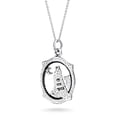 thumbnail image 3 of Bling Jewelry Womens Howling Wolf Crescent Moon Pendant Werewolf Necklace Sterling Silver, 3 of 5