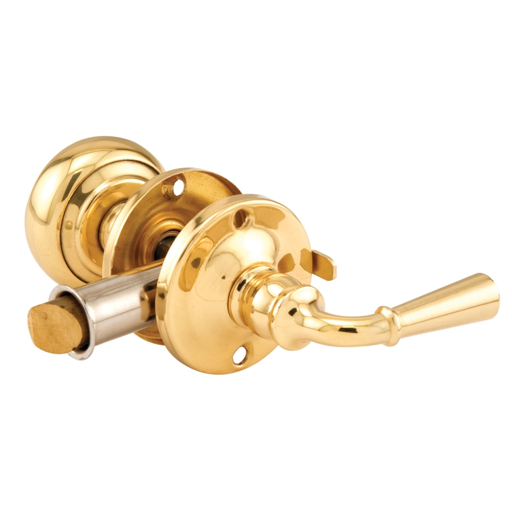 Mortise Door Lock, Interior, Polished Brass