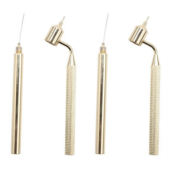 2X Pluma de Pintura de Línea Fina Inclinada, Pintura de Presión de Precisión para Chips de Y Reparación de Arañazos, Suministros de Arte de 0,5 mm