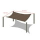 thumbnail image 3 of Vela rectangular con sombra solar para patio y piscina - Tela HDPE bloqueadora de UV al 95% - Toldo exterior color café, 3 of 5