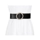 thumbnail image 4 of Cinturón de cintura de hebilla de perlas falsas para mujeres de talla grande INSPIRE CHIC, cinturones anchos de terciopelo vintage para vestido de 25.59-32.28" negro, 4 of 4