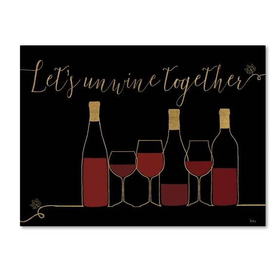 Trademark Fine Art 'Underlined Wine X Black' Canvas Art by Veronique Charron