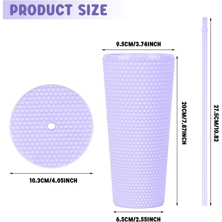 Light Purple Studded 24oz G.F.K Iced Coffee Cold Tumbler With