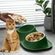 thumbnail image 4 of Comedero elevado todo en uno para gatos y perros | Diseño ergonómico con patas altas que reduce la tensión en el cuello | Plástico transparente antideslizante | Fácil de limpiar | Plato para comida, 4 of 6
