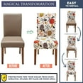 thumbnail image 3 of Stretch Chair Covers Slipcovers Set of 6 Printed Stretchable Dining Chair Slipcover Washable Removable for Kitchen,Hotel,Restaurant, 3 of 6