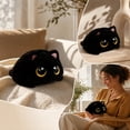 thumbnail image 5 of Cute Round Cat Plush Toy Soft Fluffy Kitten Stuffed Animal with Big Eyes for Stress Relief and gifts, 5 of 5