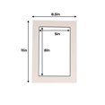 thumbnail image 3 of White 8.5x11 Picture Frame Mat with Black Core for 5.5x8.5 Pictures - Fits 8.5x11 Frame - Pack of 100, 3 of 9