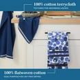 thumbnail image 4 of Sur La Table Kitchen Essentials  Quirky Strawberries Fruit Kitchen Towel 4-Pack Set - 16"x28" Blue, 4 of 5