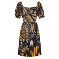 thumbnail image 6 of Butterfly orange pattern Sleeveless Dress summer women's dress 2024 women's elegant loose dresses, 6 of 7