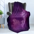 thumbnail image 4 of Nebula Soft Flannel Fleece Throw Blanket, Cosmic Image of Stars in the Celestial Night Sky with Clouds Image, Cozy Plush for Indoor and Outdoor Use, 50" x 70", Indigo Magenta, by Ambesonne, 4 of 5