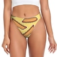 thumbnail image 1 of Fotbe Hot Dogs Tanga Sin Costuras para Mujer con Estampado – Panties Invisibles, Transpirables y Cómodos para Uso Diario-X-Small, 1 of 6