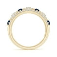thumbnail image 2 of ANGARA Natural Art Deco Style Sapphire Broad Anniversary Ring in 14K Yellow Gold for Women (Size-2.4mm) | September Birthstone, Anniversary, Jewelry Gift for Women | Natural Blue Sapphire Ring, 2 of 9