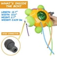 thumbnail image 2 of Aspersor de agua para exteriores para niños pequeños - Juguete aspersor giratorio con forma de tortuga y tubos flexibles - Diversión para chapotear en verano - Rociadores, 2 of 4
