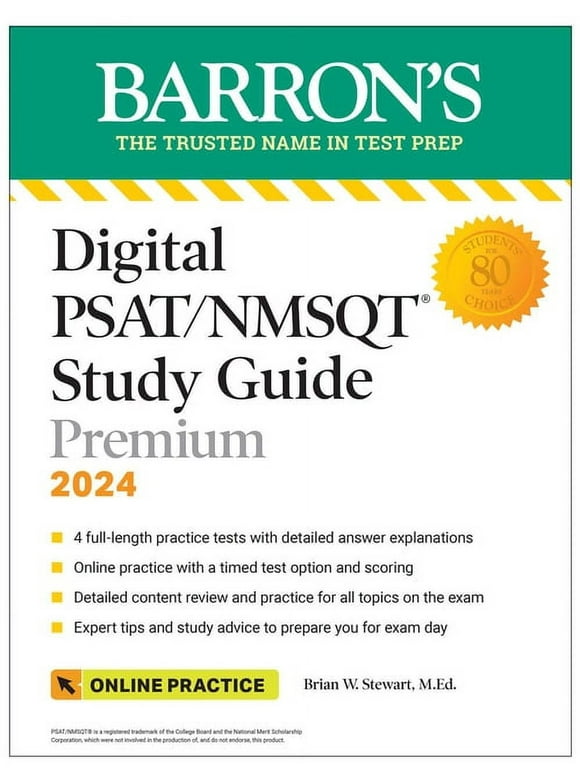 Barron's Test Prep: Digital PSAT/NMSQT Study Guide Premium, 2024: 4 Practice Tests + Comprehensive Review + Online Practice (Paperback)