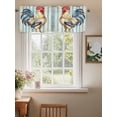 thumbnail image 2 of Vintage Rooster Curtain Valances for Windows, Striped Farmhouse Animals Watercolor Kitchen Valance Window Treatment, Light Filtering Block Curtains for Bathroom/Bedroom/Living Room 42'' x 12'', 2 of 9