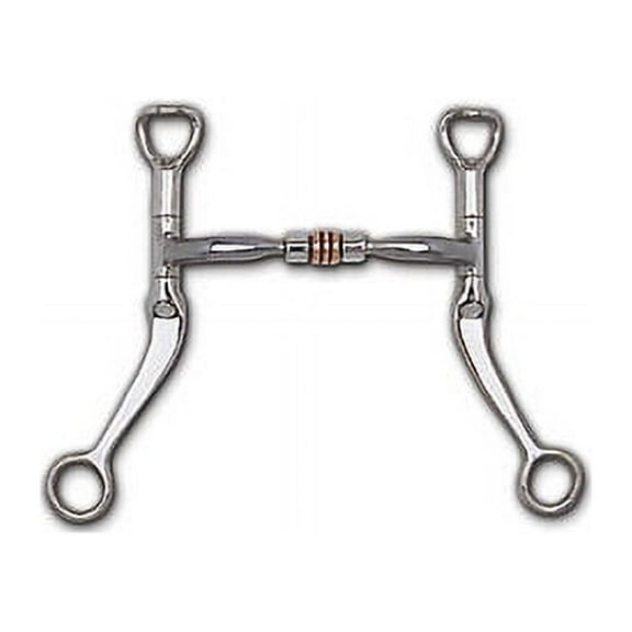 Myler Flat Shank with Comfort Snaffle Copper Roller MB 03 (5", Stainless Steel)