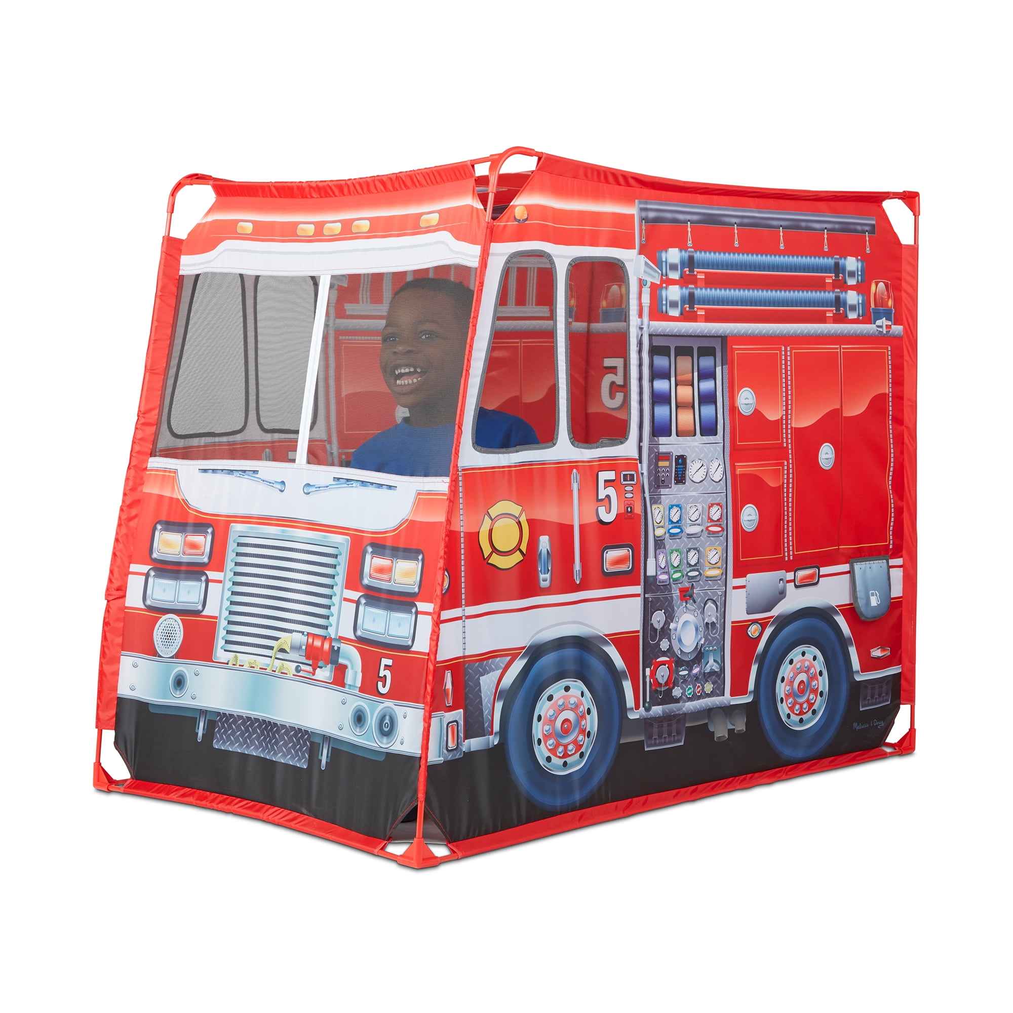 Melissa & Doug Fire Truck Fabric Play Tent and Storage Tote