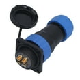 thumbnail image 1 of Waterproof Connector Square 4 Holes IP68 Aviation Power Socket 380V 45A for Cable Wire SP284 Pin, 1 of 7