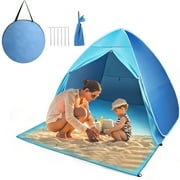 Beach Tent,Portable Pop Up Beach Shade, UPF 50+ Sun Shelter Tent with Carry Bag for 2-3 Person