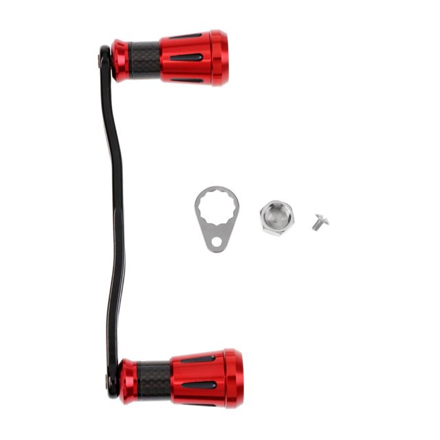 de carrete de aleación de aluminio herramienta de aparejos para carrete Baitcasting Negro DYNWAVEMX Manija del carrete de la pesca