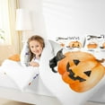 thumbnail image 4 of jejeloiu Trick Or Treat Bedding Comforter Set,Kawaii Halloween Ghost Twin Comforter Sets,Cute Cat Pumpkin Lantern Bedding Set For Kids Girls Boys,Luxury Bedroom Decor Reversible,2pcs, 4 of 8