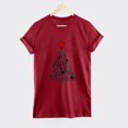 thumbnail image 4 of T-shirt Décontracté pour Femmes à Col Rond et Manches Courtes avec Imprimé de Sapin de Noël, 4 of 9